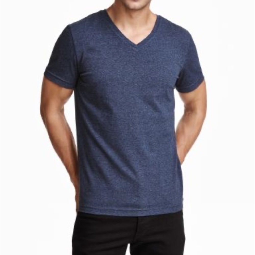 H&M divided men’s‎ blue v neck tshirt